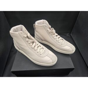 Coach Sheepa Nappa Suede Leather Chalk High Tops C213 Womens Size 8M NIB